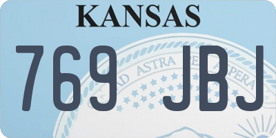 KS license plate 769JBJ