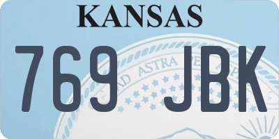 KS license plate 769JBK