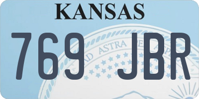 KS license plate 769JBR