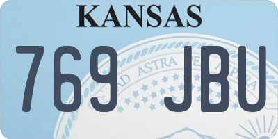 KS license plate 769JBU
