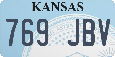 KS license plate 769JBV
