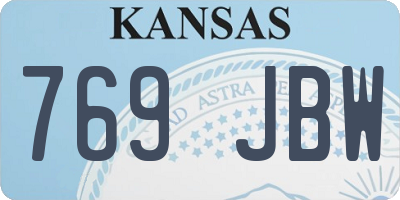KS license plate 769JBW