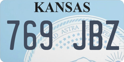 KS license plate 769JBZ