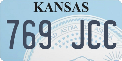 KS license plate 769JCC