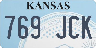 KS license plate 769JCK