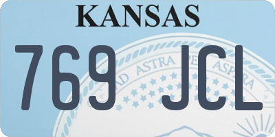 KS license plate 769JCL