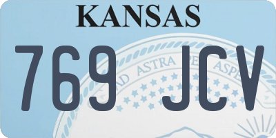 KS license plate 769JCV