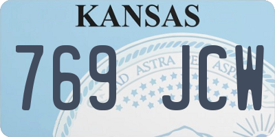 KS license plate 769JCW