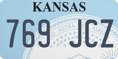 KS license plate 769JCZ
