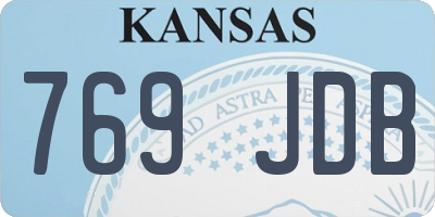 KS license plate 769JDB