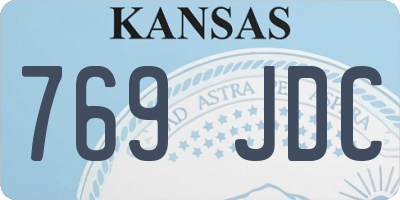 KS license plate 769JDC