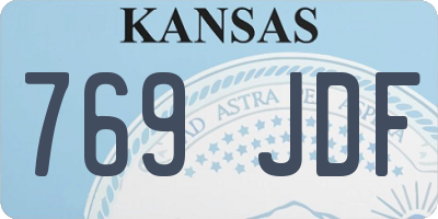 KS license plate 769JDF