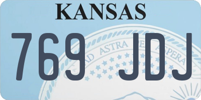 KS license plate 769JDJ