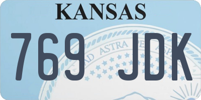 KS license plate 769JDK