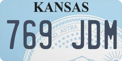 KS license plate 769JDM