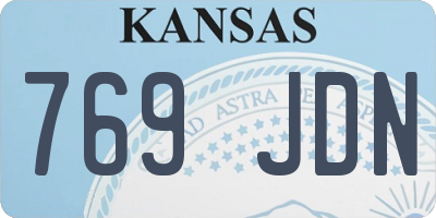 KS license plate 769JDN