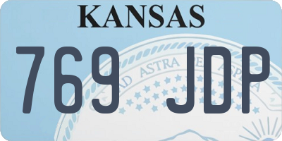 KS license plate 769JDP