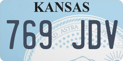 KS license plate 769JDV