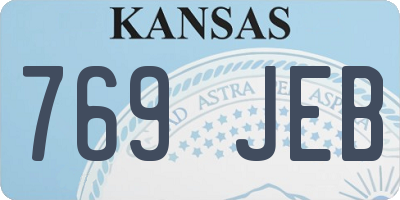 KS license plate 769JEB