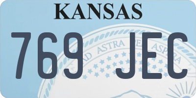 KS license plate 769JEC