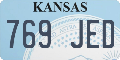 KS license plate 769JED