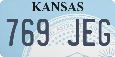 KS license plate 769JEG