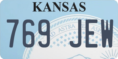 KS license plate 769JEW