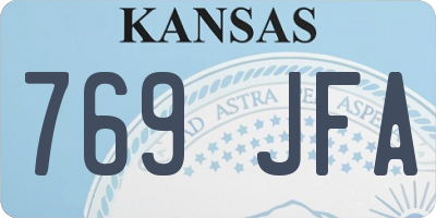 KS license plate 769JFA