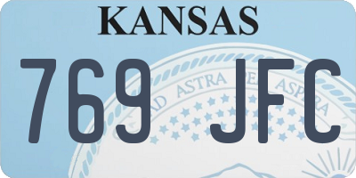 KS license plate 769JFC