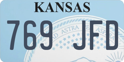 KS license plate 769JFD