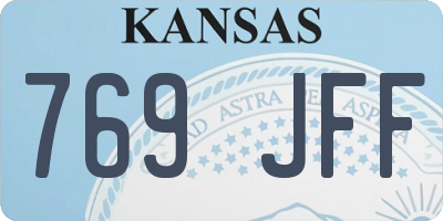 KS license plate 769JFF