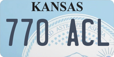 KS license plate 770ACL
