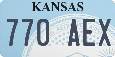 KS license plate 770AEX