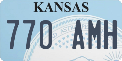 KS license plate 770AMH