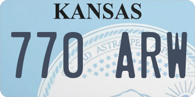 KS license plate 770ARW