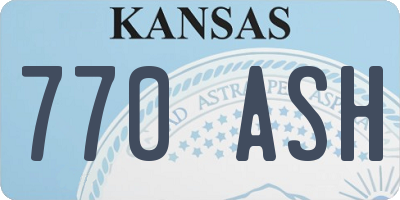 KS license plate 770ASH