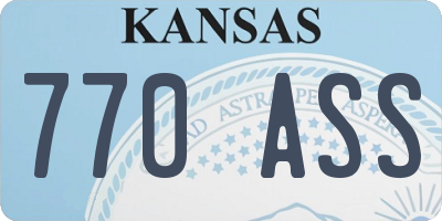 KS license plate 770ASS