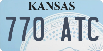 KS license plate 770ATC