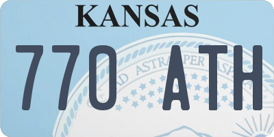 KS license plate 770ATH