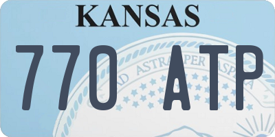 KS license plate 770ATP