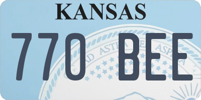 KS license plate 770BEE