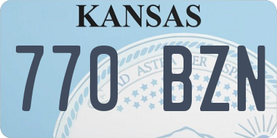 KS license plate 770BZN