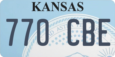 KS license plate 770CBE