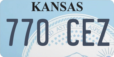 KS license plate 770CEZ
