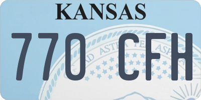 KS license plate 770CFH