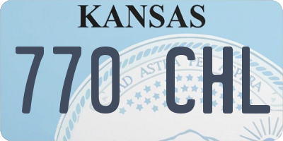 KS license plate 770CHL