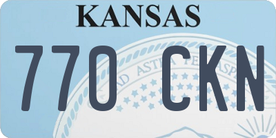 KS license plate 770CKN