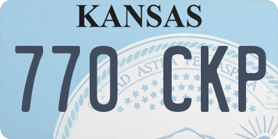 KS license plate 770CKP