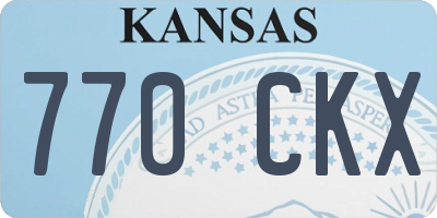 KS license plate 770CKX
