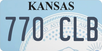 KS license plate 770CLB